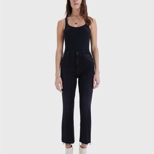 Mother Jeans The Hustler Ankle Fray Encounters at night womens size 26 black GUC